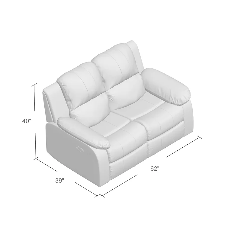 Mccubbin 60'' Faux Leather Reclining Loveseat