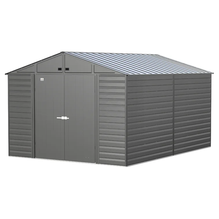 10 ft. W x 14 ft. D Steel Horizontal Storage Shed