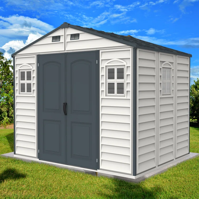 10.5 ft. W x 8 ft. D Plastic Storage Shed