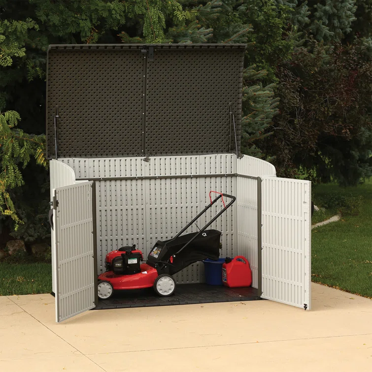 75 Cubic Feet High-Density Polyethylene (Plastic) Steel Reinforced Outdoor Storage Shed