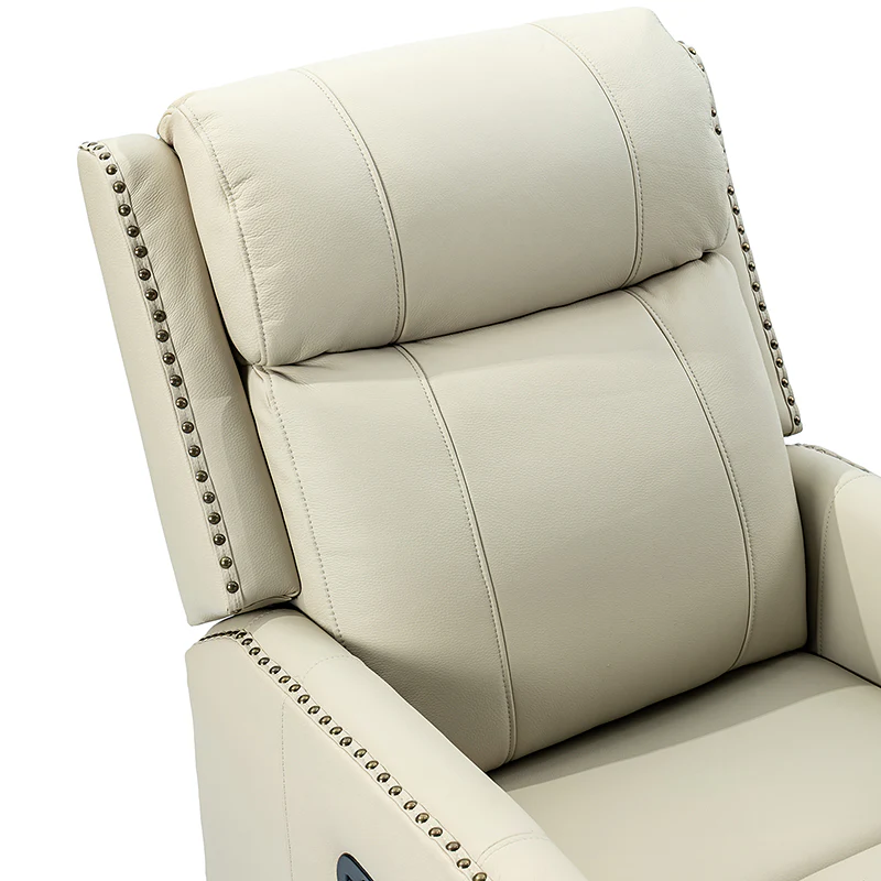 Epimetheus Genuine Leather Manual Swivel Recliner