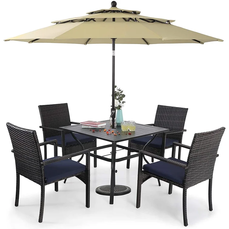 Alyah 4 - Person Square Outdoor Dining Set with Cushions