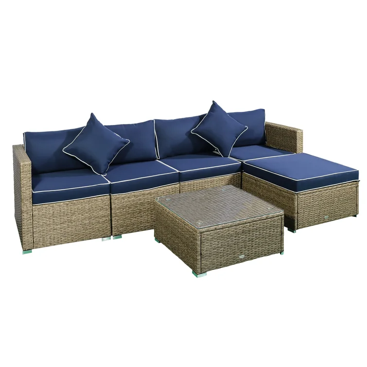 5 - Person Outdoor Seating Group with Cushions