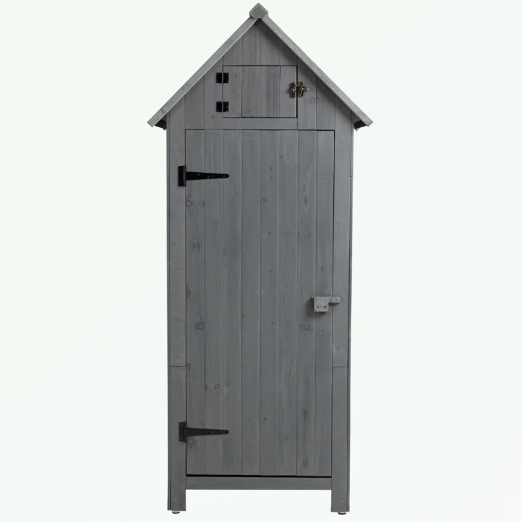 2 ft. W x 2 ft. D Solid Wood Vertical Tool Shed