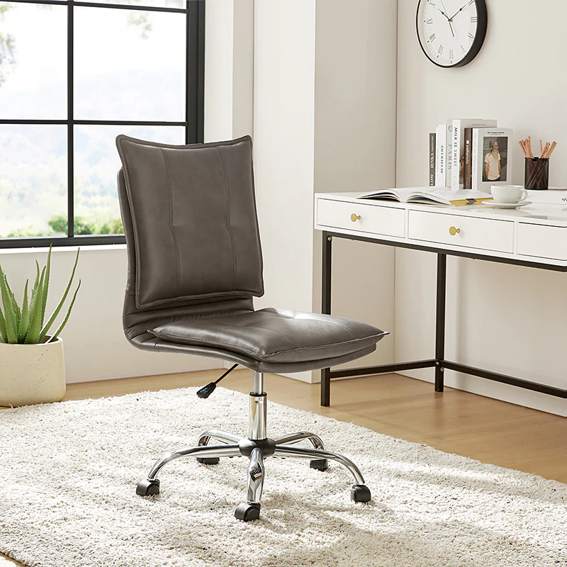 Edwin Leather Swivel Task Chair