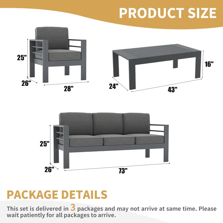 Searl 5 - Person Outdoor Seating Group with Cushions