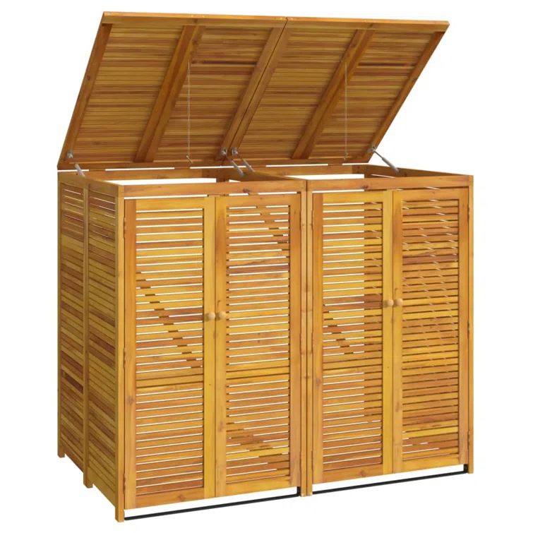 4 ft. 7 in. W x 2 ft. 11in. D Solid Wood Garbage Shed
