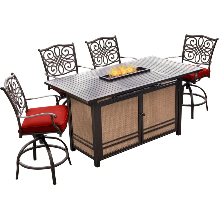 Carleton 4 - Person Rectangular Outdoor Dining Set