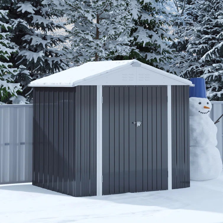 8 ft. W x 6 ft. D Metal Storage Shed