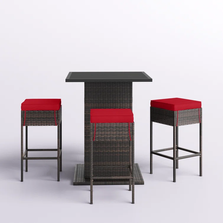Aurelijus 4 - Person Square Outdoor Dining Set with Cushions