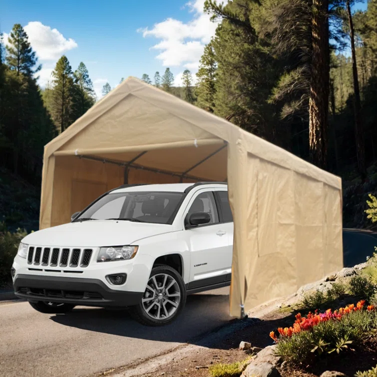 10 ft. W x 20 ft. D Polypropylene Garage Shed