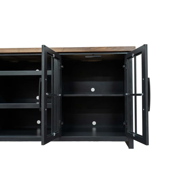 Brixham 96 inch TV Stand Console for TVs up to 100 inches, No Assembly Required, Two-Tone Finish
