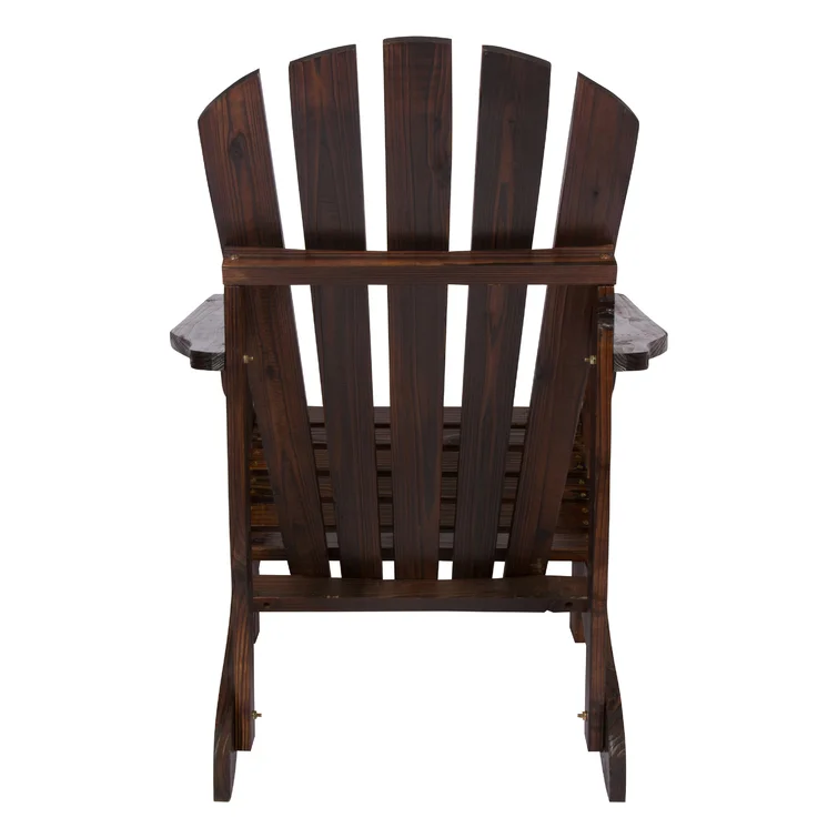 Brently Solid Wood Adirondack Chair with Table