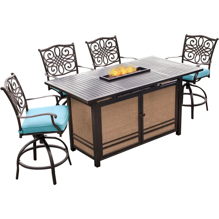 Carleton 4 - Person Rectangular Outdoor Dining Set