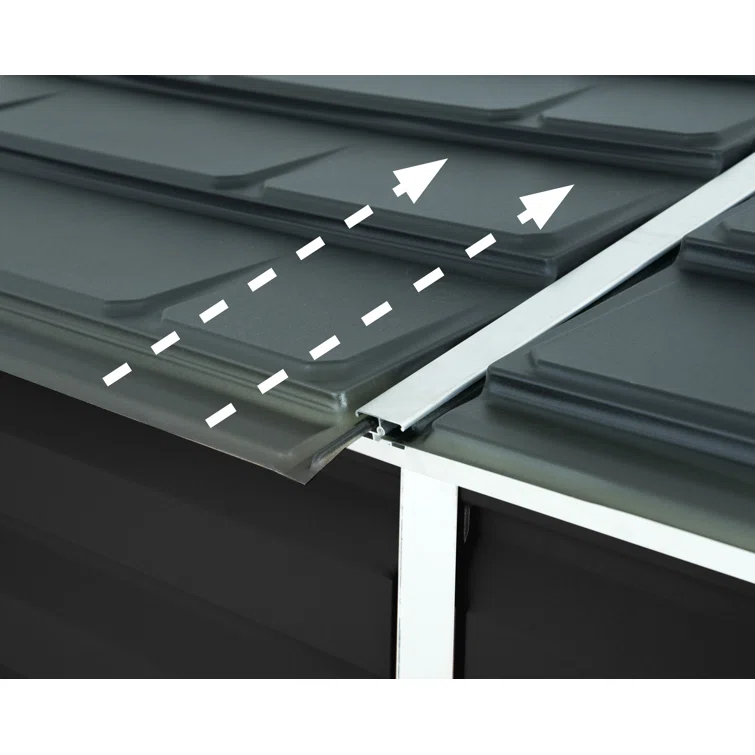 Skylight 4 ft. W x 6 ft. D Polycarbonate Lean-To Tool Shed