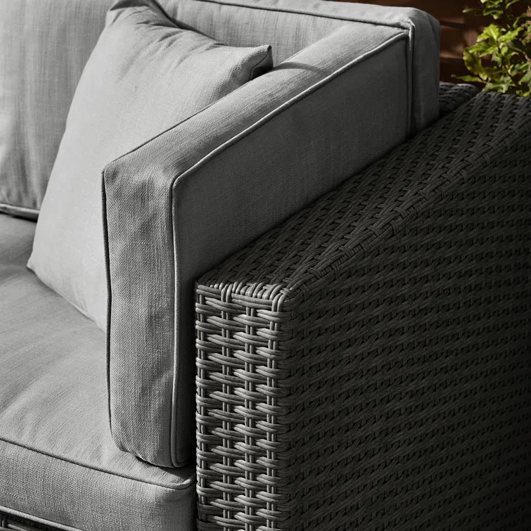 Miacomet Modular Garden Sofa and Table PE Rattan for Modern Gardens and Patios (Cover Included)