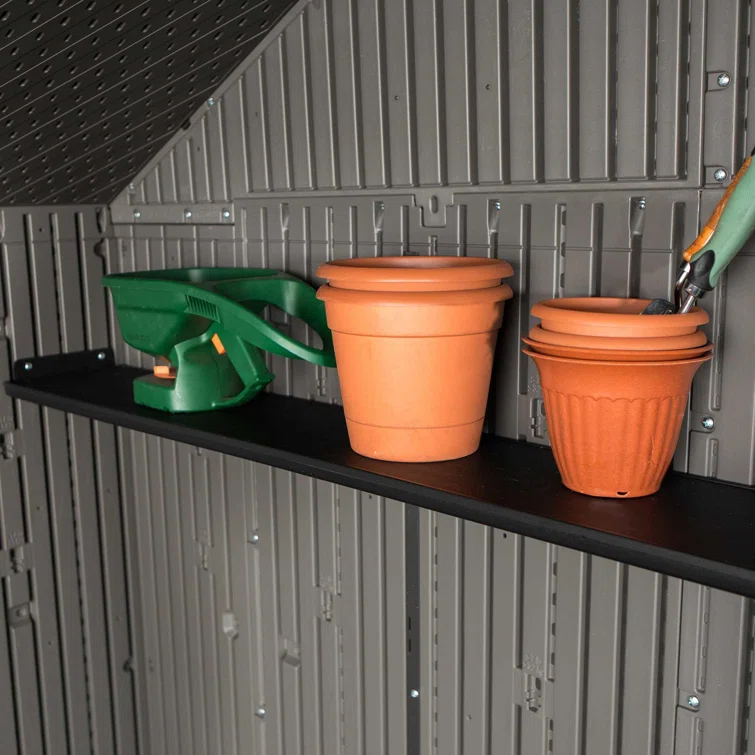 10 Ft. x 8 Ft. High-Density Polyethylene (Plastic) Steel Reinforced Outdoor Storage Shed