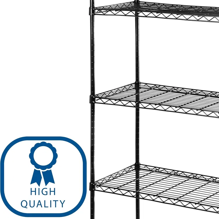 Monquisse 30'' W Metal Height -Adjustable Shelving Unit with Wheels