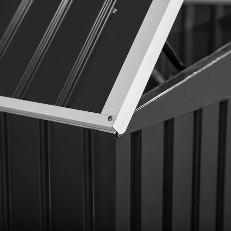 5.8 ft. W x 3.4 ft. D Metal Vertical Garbage Shed