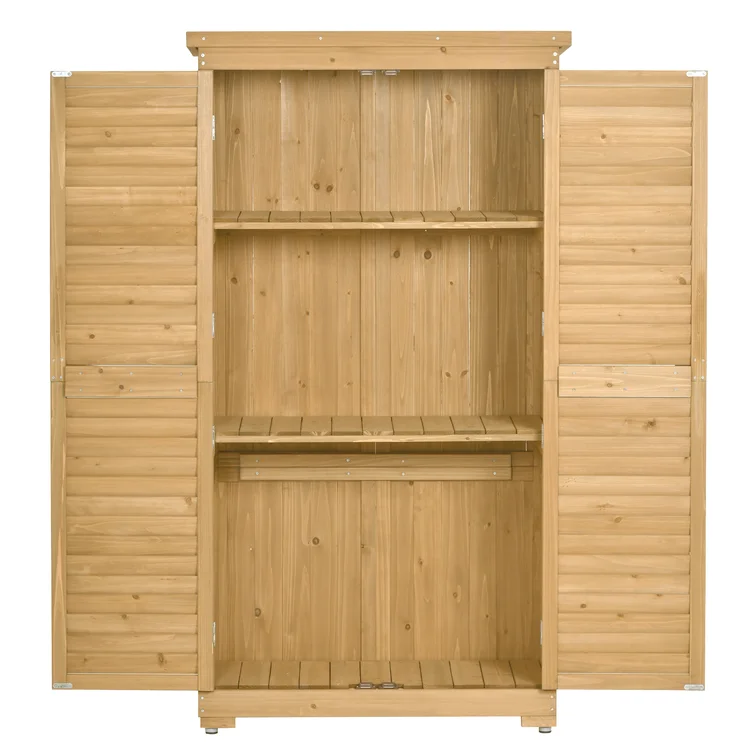 Solid Wood Single Storage Cabinet ( 63'' H x 34.3'' W x 18.3'' D)