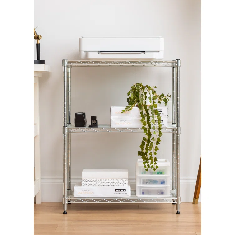 24'' W Metal Height -Adjustable Storage Rack