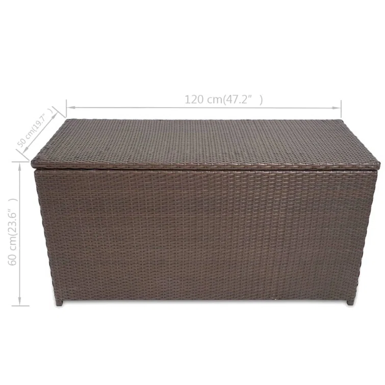 Aristi Patio Storage Box 47.2"x19.7"x23.6" Poly Rattan
