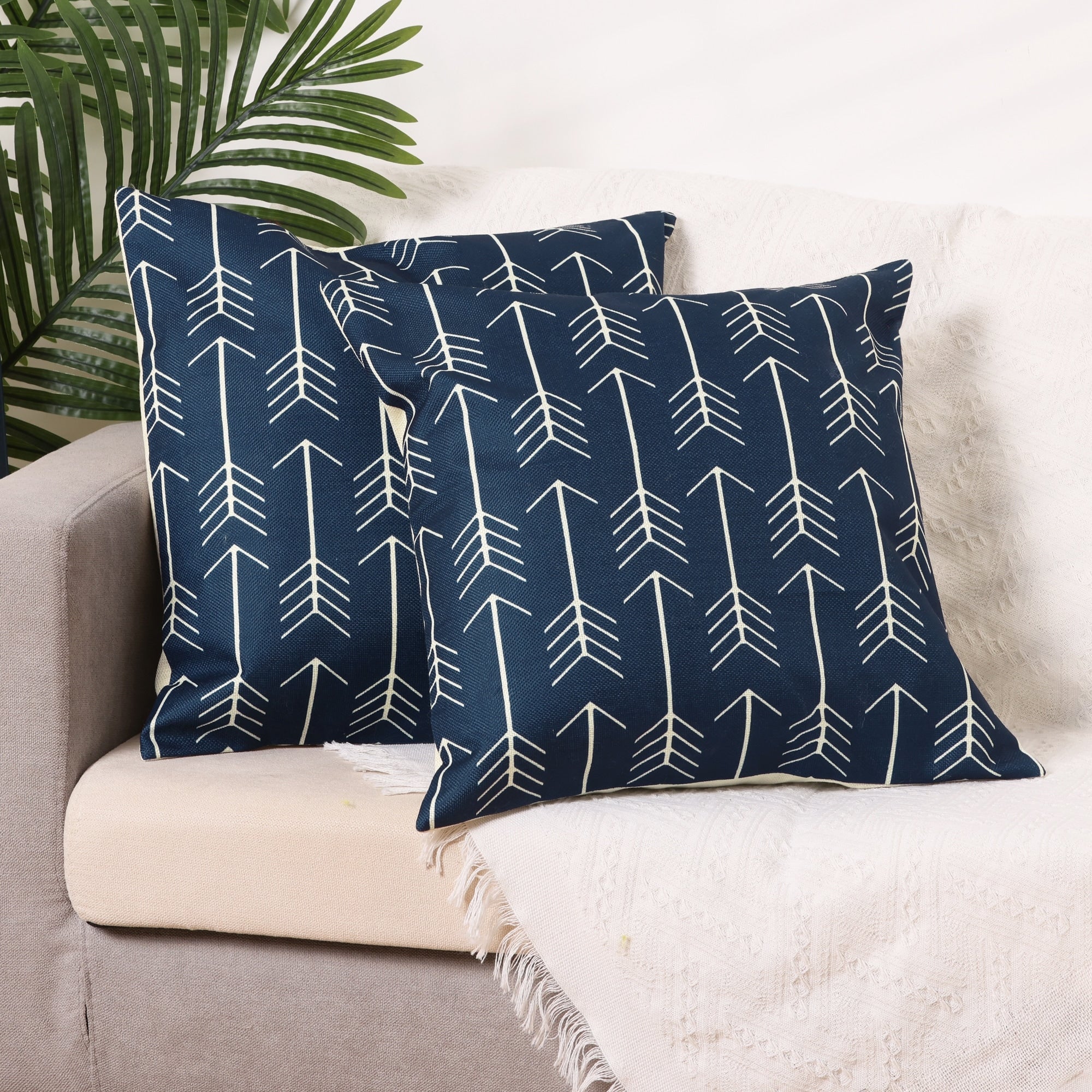 Pack of 2 Multicolor Decorative Pillow Covers Modern Throw Pillow Case