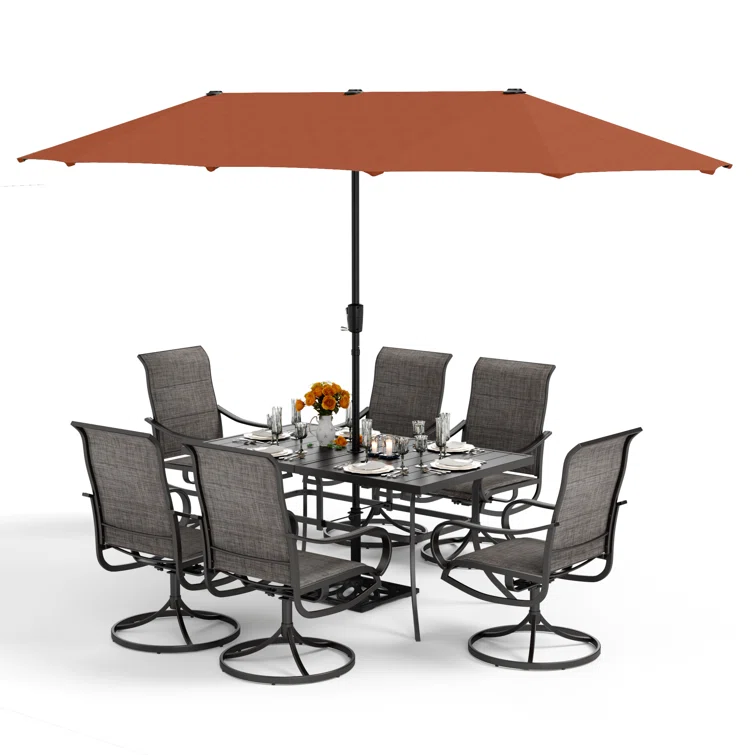 Alyah 6 - Person Rectangular Outdoor Dining Set