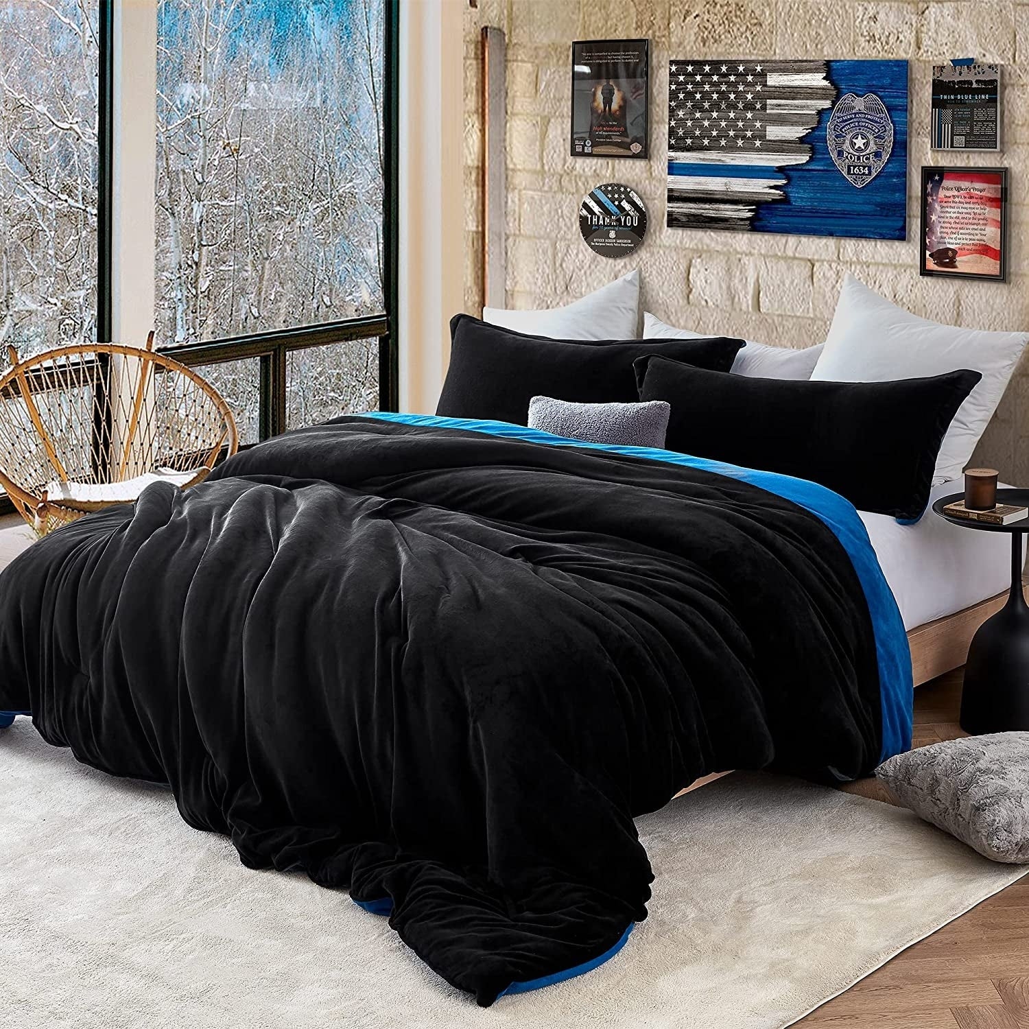 Even Heroes Need Sleep? - Coma Inducer? Oversized Comforter Set - Thickest Blue Line