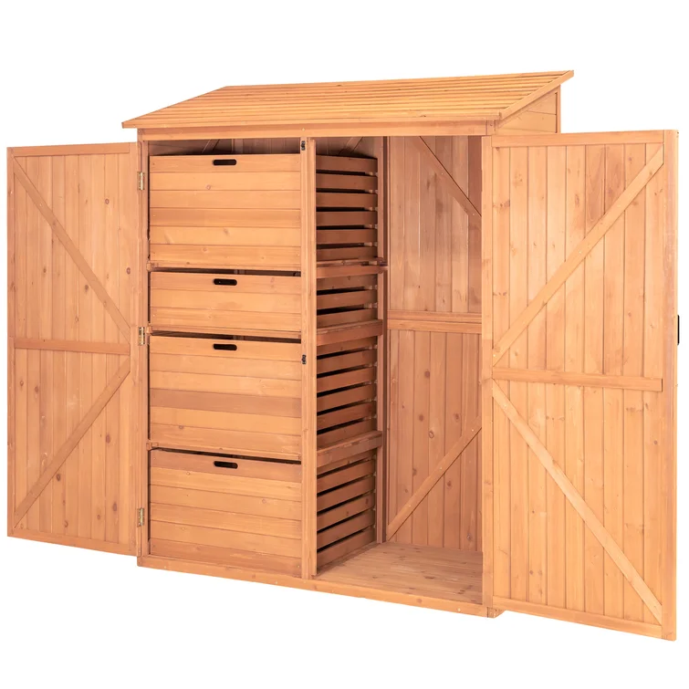 5 ft. W x 2.5 ft. D Solid Wood Lean-To Storage Shed