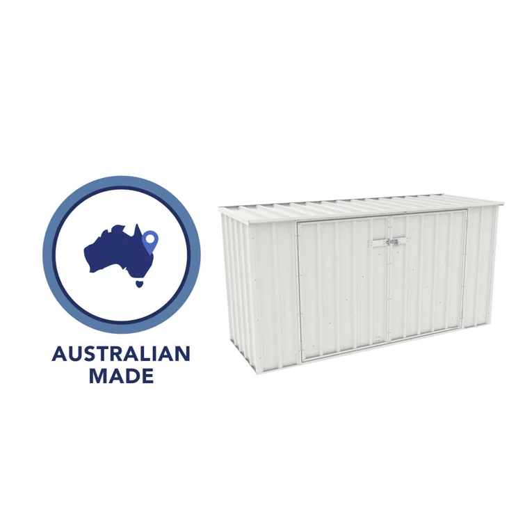 Utility 7 ft. W x 3 ft. D Galvanized Steel Storage Shed