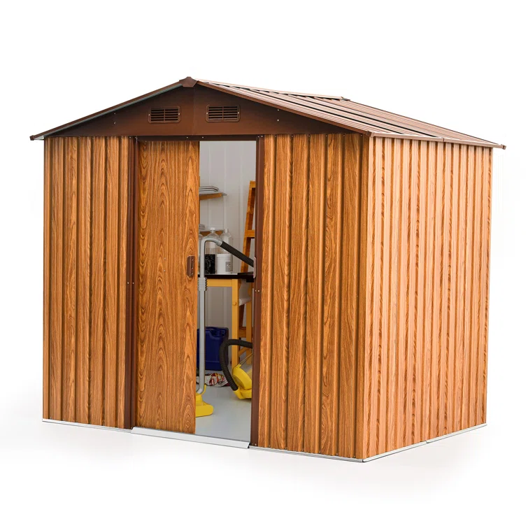 7 ft. 5 in. W x 5 ft. 5 in. D Metal Storage Shed