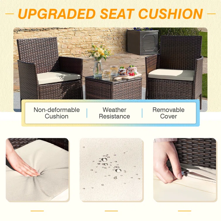 Jagger 2 - Person Outdoor Seating Group with Cushions
