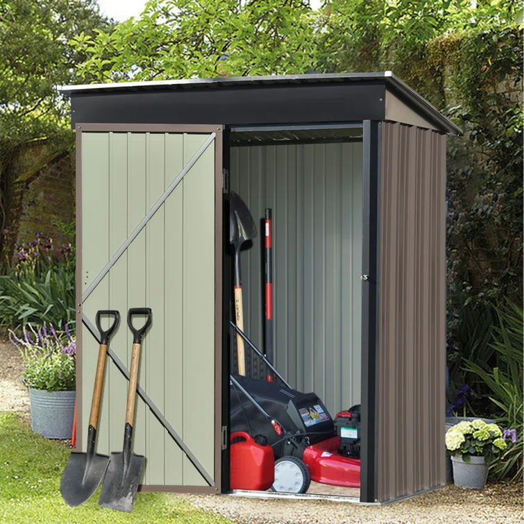 5 ft. W x 3 ft. D Aluminum Lean-to Storage Shed