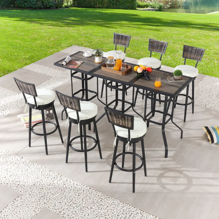 6 - Person Square Outdoor Dining Set with Cushions
