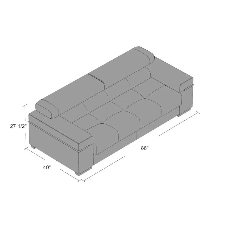 Orlando 86'' Upholstered Sofa