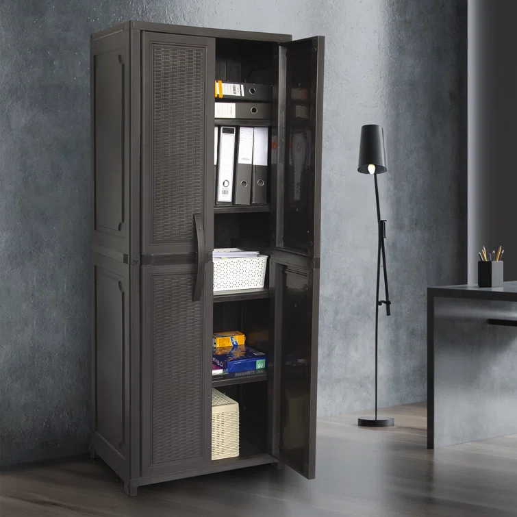 Asmar Plastic Single Storage Cabinet ( 71.85'' H x 27.96'' W x 17.72'' D)