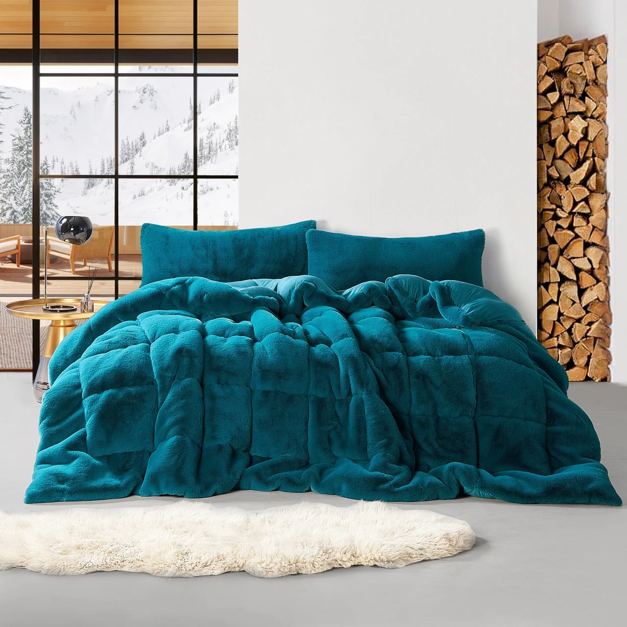 Chunky Bunny Yoga - Coma Inducer? Oversized Comforter - Real Teal