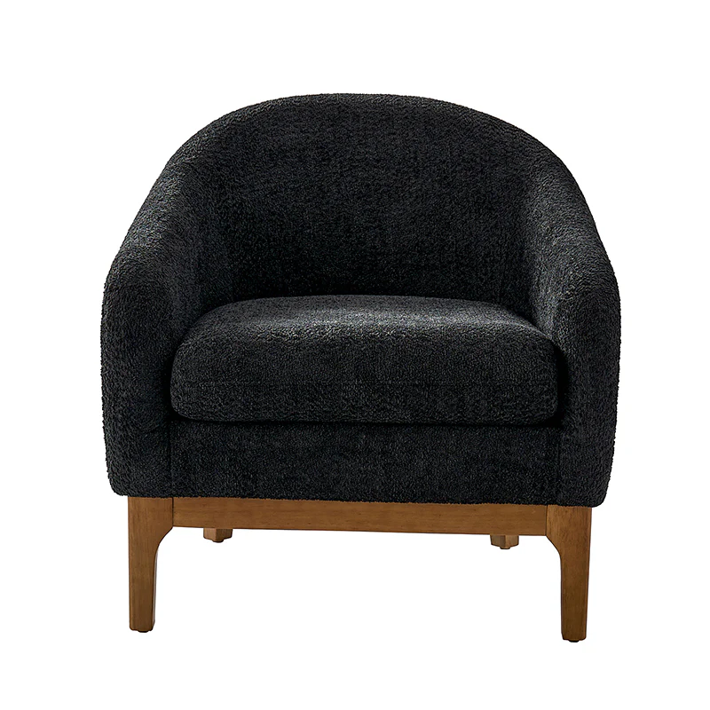 August Boucle Armchair Chair with Soft, Fuzzy Texture
