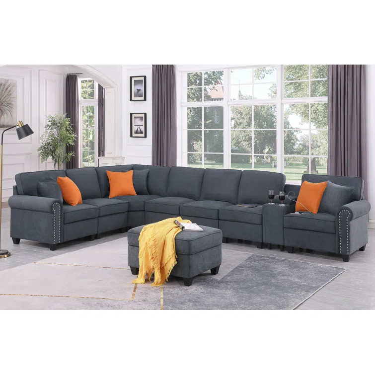 Kew Gardens Modular Corner Sectional with Ottoman