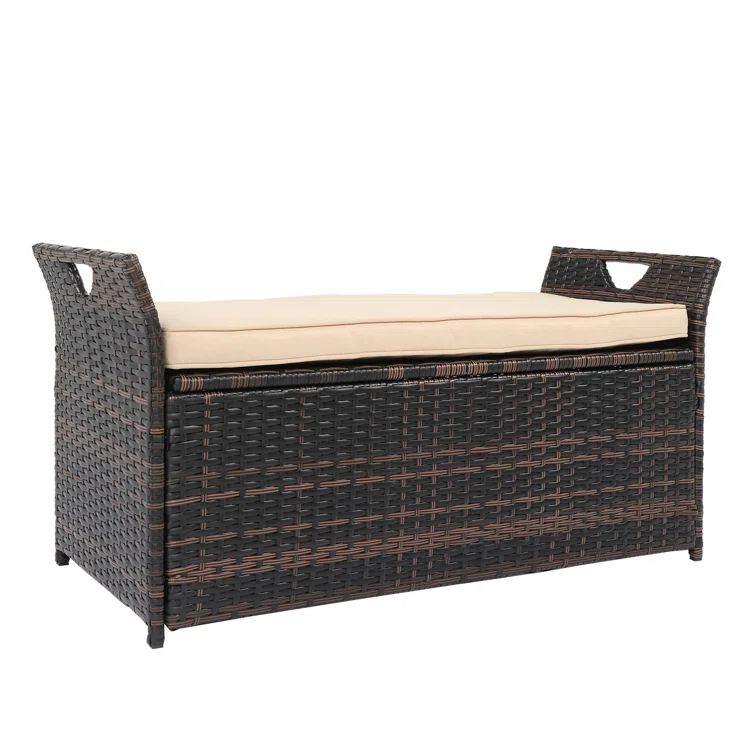 Winado 41.7'' W 33 Gallons Wicker Storage Bench
