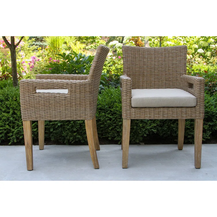 Fleur 6 - Person Rectangular Outdoor Dining Set with Cushions