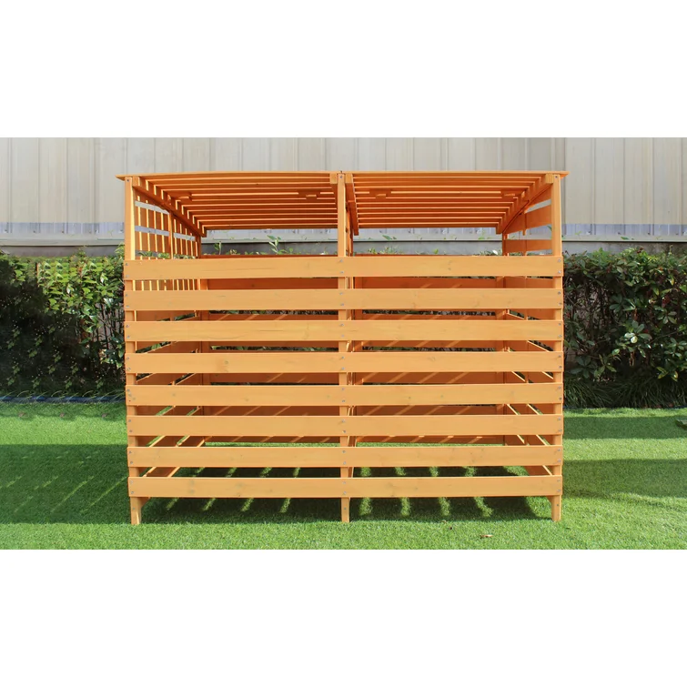 5 ft. W x 5 ft. D Solid Wood Garbage Shed