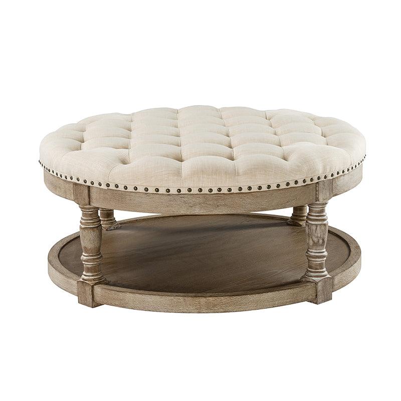 Danilynn Tufted Round Cocktail Ottoman Coffee Table