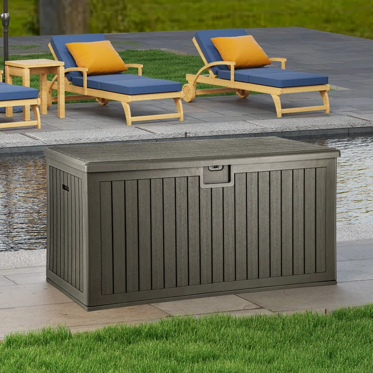 Balconera 230 Gallons Water Resistant Deck Box With Flexible Divide