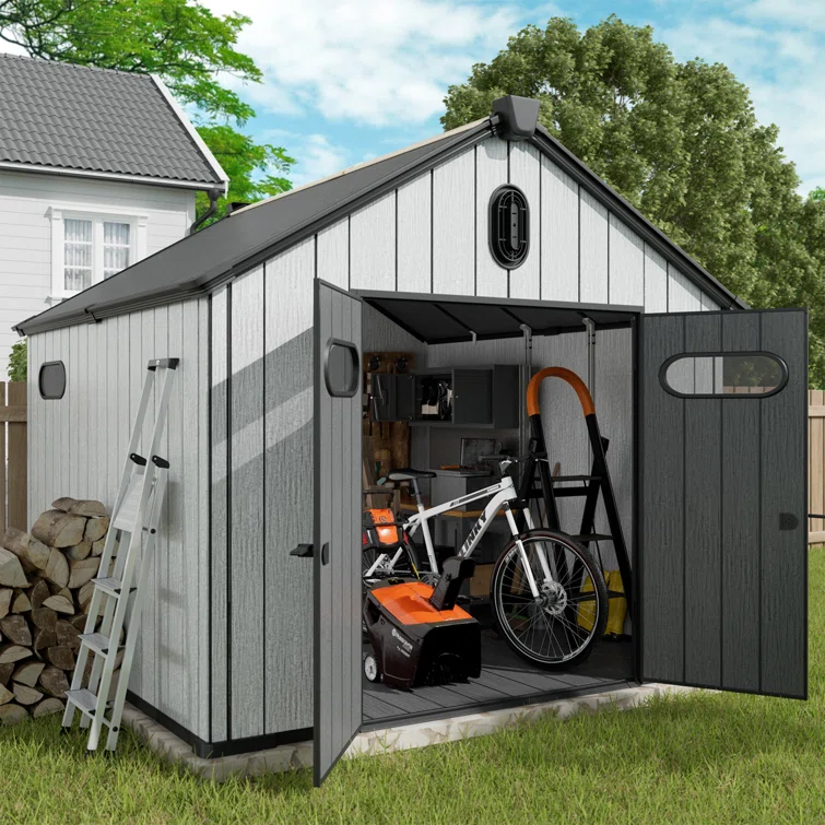 8 Ft.W *10 Ft.D Outdoor Resin Storage With Floor