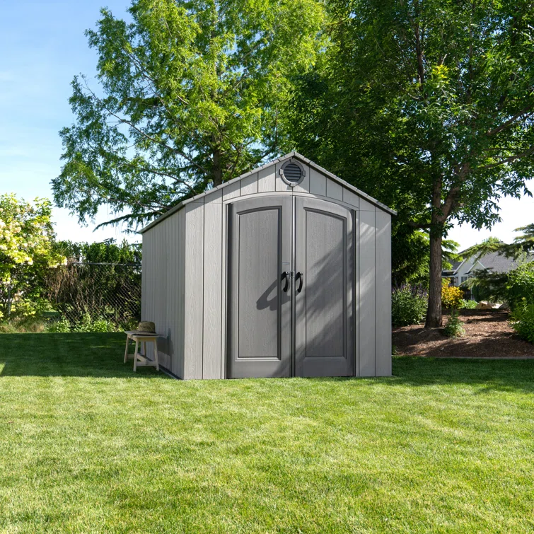8 Ft. x 10 Ft. High-Density Polyethylene (Plastic) Steel Reinforced Outdoor Storage Shed