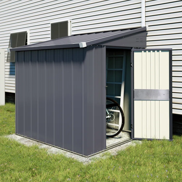 Metal Lean-to Storage Shed Multiple Sizes