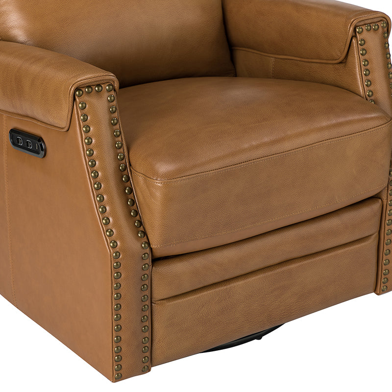 Hieronymus Genuine Leather Power Rocking Recliner