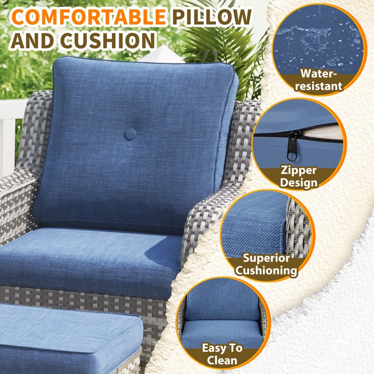 Jeri 5 - Person Outdoor Seating Group with Cushions